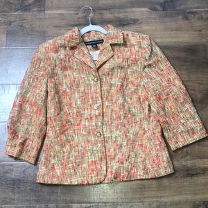 Josephine Chaus Women's multicolor button up blazer jacket 10